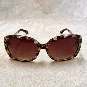♠️ Kate Spade MARGITA Spotted Tortoise Brown Lens Sunglasses Gold Excellent EUC